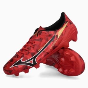 Ghete de fotbal Mizuno Alpha II 40th Select (PSH-P1GA256560-P) Ghete fotbal sintetic, Ghete pentru iarbă, Ghete Semi-amatori, Mizuno Ruby Red