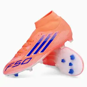 Ghete de fotbal adidas F50 League Mid FG/MG (PSH-JI0888-P) adidas Coral Blaze, Adidas F50, Ghete fotbal sintetic, Ghete pentru iarbă, Ghete Semi-amatori