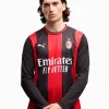 Tricou cu maneci lungi Puma AC Milan 26/27 Home Replica - Negru, Roșu (PSH-784122 01-P) Tricouri