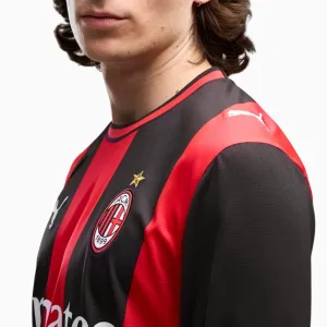 Tricou cu maneci lungi Puma AC Milan 26/27 Home Replica - Negru, Roșu (PSH-784122 01-P) Tricouri