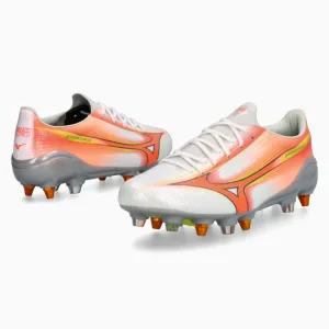 Ghete de fotbal Mizuno Alpha III Japan Mix - Portocale, Argint (PSH-P1GC266054-P) Ghete Elite / Profesionale, Ghete pentru iarbă, Mizuno Prism Pack