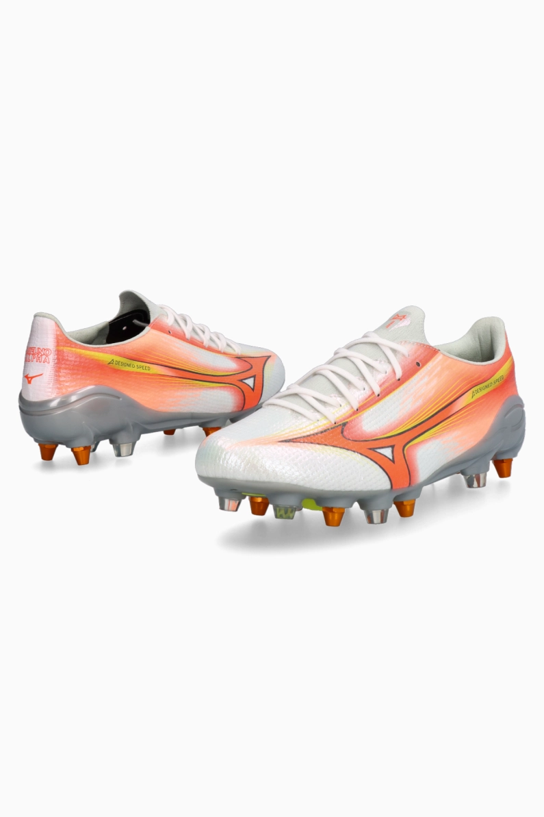 Ghete de fotbal Mizuno Alpha III Japan Mix – Portocale, Argint (PSH-P1GC266054-P) Ghete Elite / Profesionale, Ghete pentru iarbă, Mizuno Prism Pack Ghete de fotbal Mizuno Alpha III Japan Mix - Portocale, Argint (PSH-P1GC266054-P) Ghete Elite / Profesionale, Ghete pentru iarbă, Mizuno Prism Pack