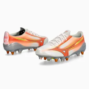 Ghete de fotbal Mizuno Alpha III Elite Mix - Portocale, Argint (PSH-P1GC266254-P) Ghete Elite / Profesionale, Ghete pentru iarbă, Mizuno Prism Pack