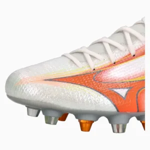 Ghete de fotbal Mizuno Alpha III Elite Mix - Portocale, Argint (PSH-P1GC266254-P) Ghete Elite / Profesionale, Ghete pentru iarbă, Mizuno Prism Pack