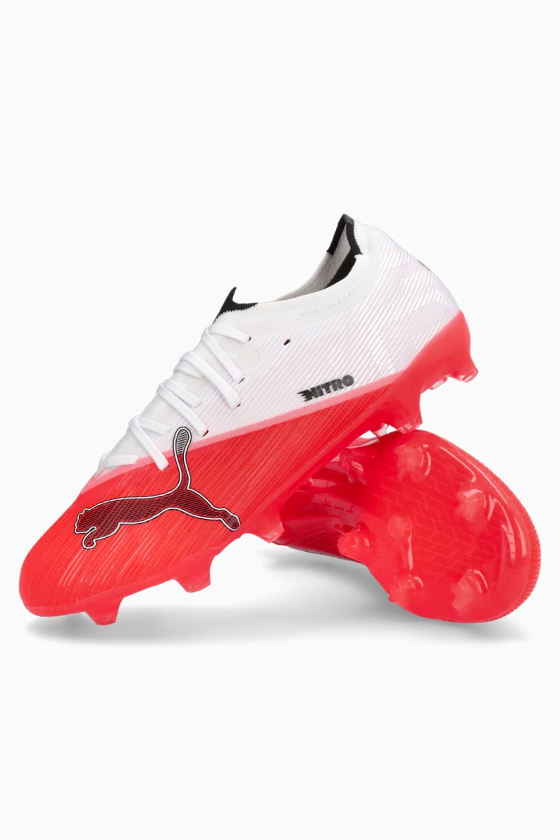 Ghete de fotbal Puma Ultra Nitro 7 Match FG/AG - Alb, Roșu