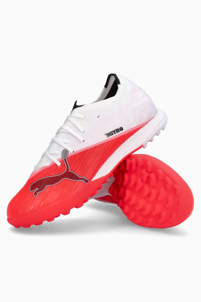 Ghete de fotbal Puma Ultra Nitro 7 Match TT - Alb, Roșu