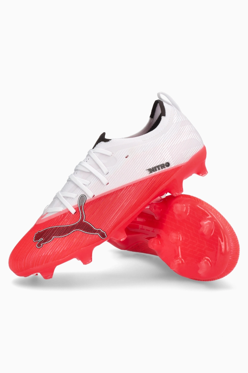 Ghete de fotbal Puma Ultra Nitro 7 Ultimate FG/AG Junior - Alb, Roșu