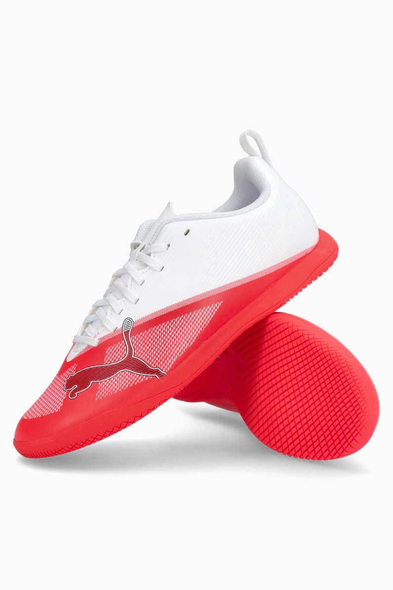 Ghete de fotbal Puma Ultra 7 Play IN Junior - Alb, Roșu