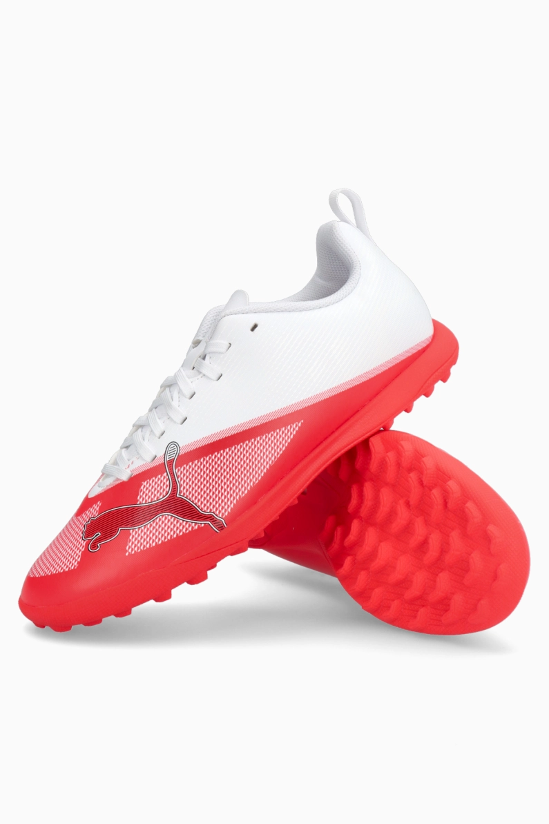 Ghete de fotbal Puma Ultra 6 Play TT Junior - Alb, Roșu