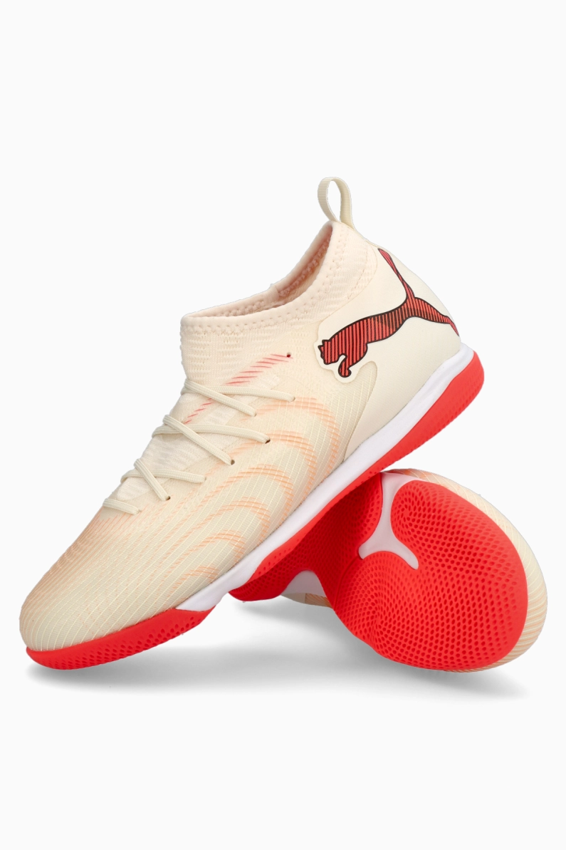 Ghete de fotbal Puma Future 9 Match IN Junior - Alb