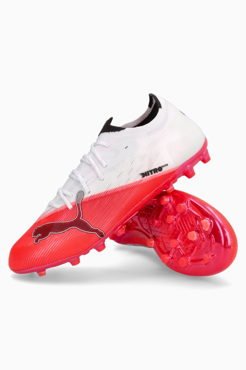 Ghete de fotbal Puma Ultra Nitro 7 Ultimate MG - Alb, Roșu