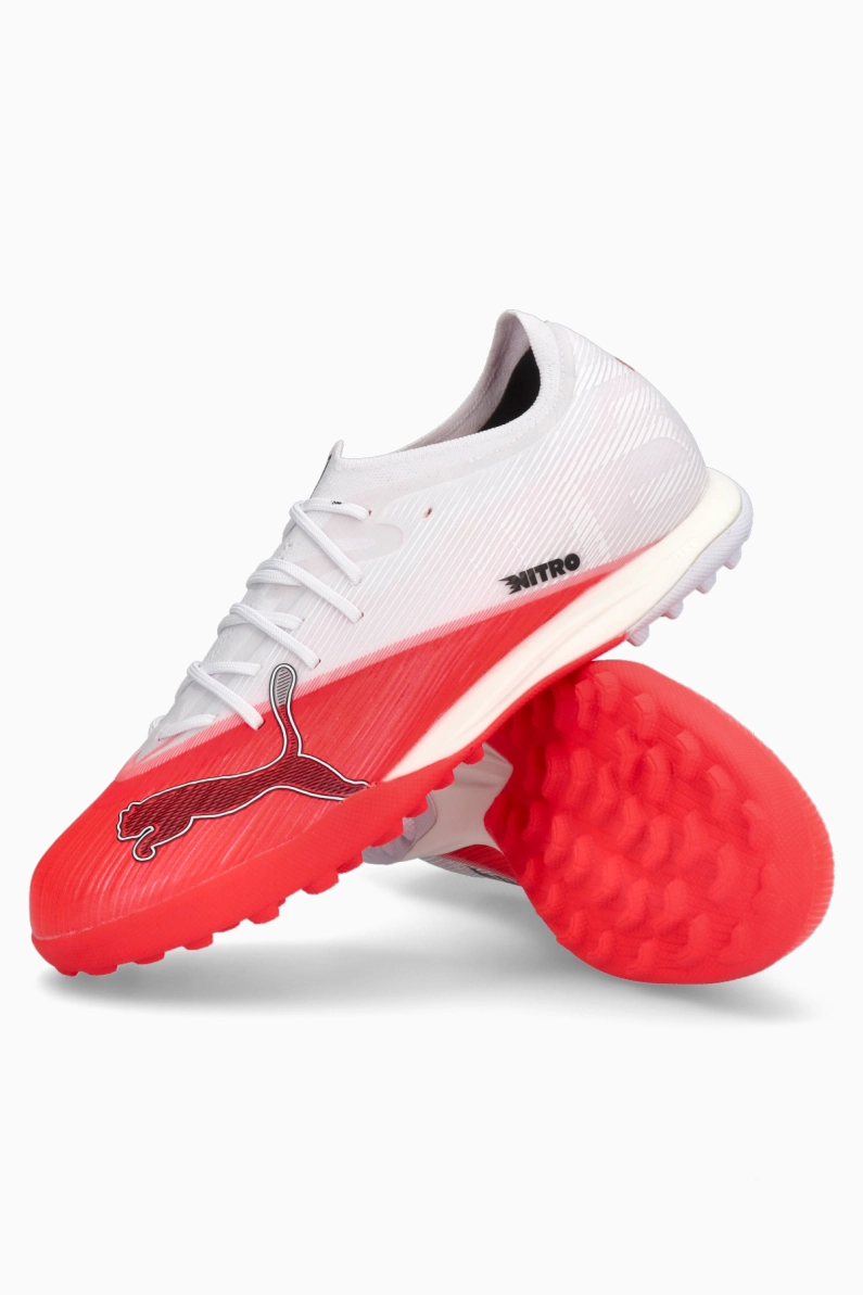 Ghete de fotbal Puma Ultra Nitro 7 Pro Cage TT - Alb, Roșu