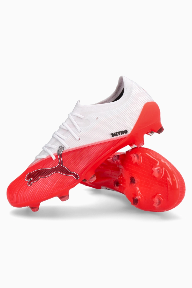 Ghete de fotbal Puma Ultra Nitro 7 Pro FG - Alb, Roșu