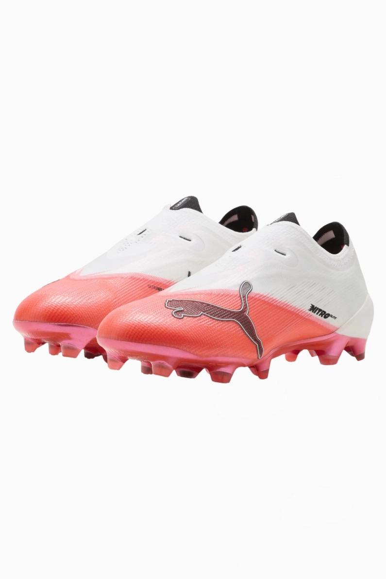Ghete de fotbal Puma Ultra Nitro 7 Ultimate LL FG pentru femei - Alb, Roșu