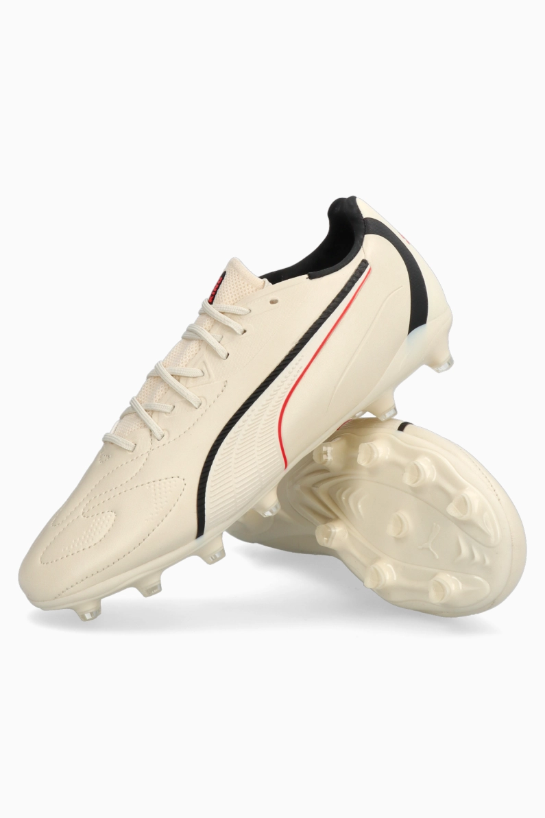 Ghete de fotbal Puma King 20 Match FG/AG Junior - Alb