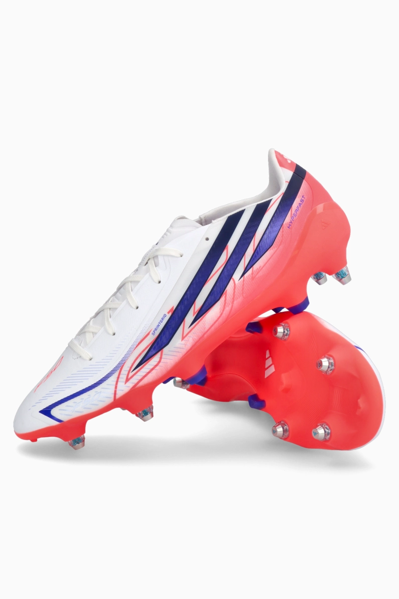 Ghete de fotbal adidas F50 League Hyperfast SG - Alb