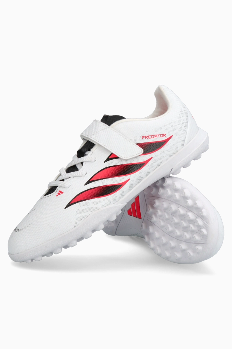 Ghete de fotbal adidas Predator Club Hook-and-Loop TF Junior - Alb