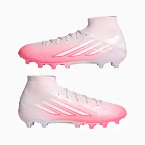 Ghete de fotbal adidas F50 Elite Sparkfusion Mid FG/AG pentru femei - Alb