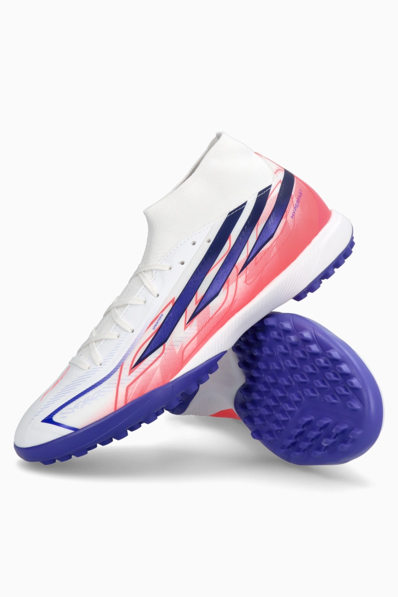 Ghete de fotbal adidas F50 League Hyperfast Mid TF - Alb