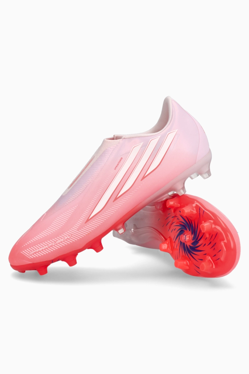 Ghete de fotbal adidas F50 League Sparkfusion LL FG/AG pentru femei - Alb, Roșu