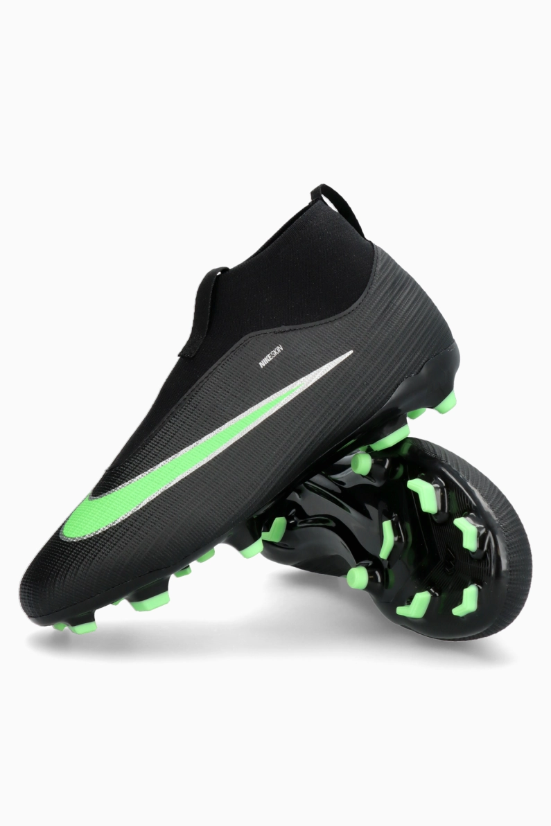 Ghete de fotbal Nike Zoom Mercurial Superfly 11 Academy FG/MG Junior - Negru
