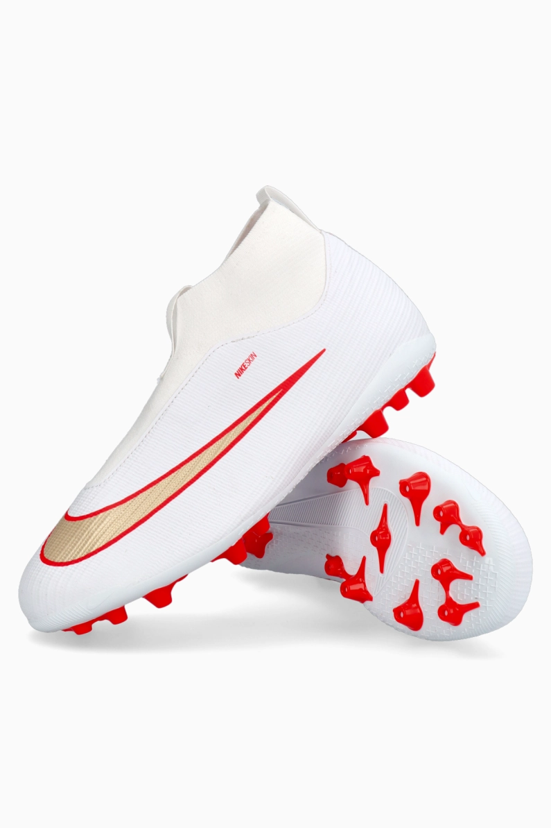 Ghete de fotbal Nike Zoom Mercurial Superfly 11 Academy AG Junior - Alb (PSH-IO1528-100-P) Ghete fotbal sintetic, Ghete Semi-amatori, Nike Break Em’, Nike Mercurial