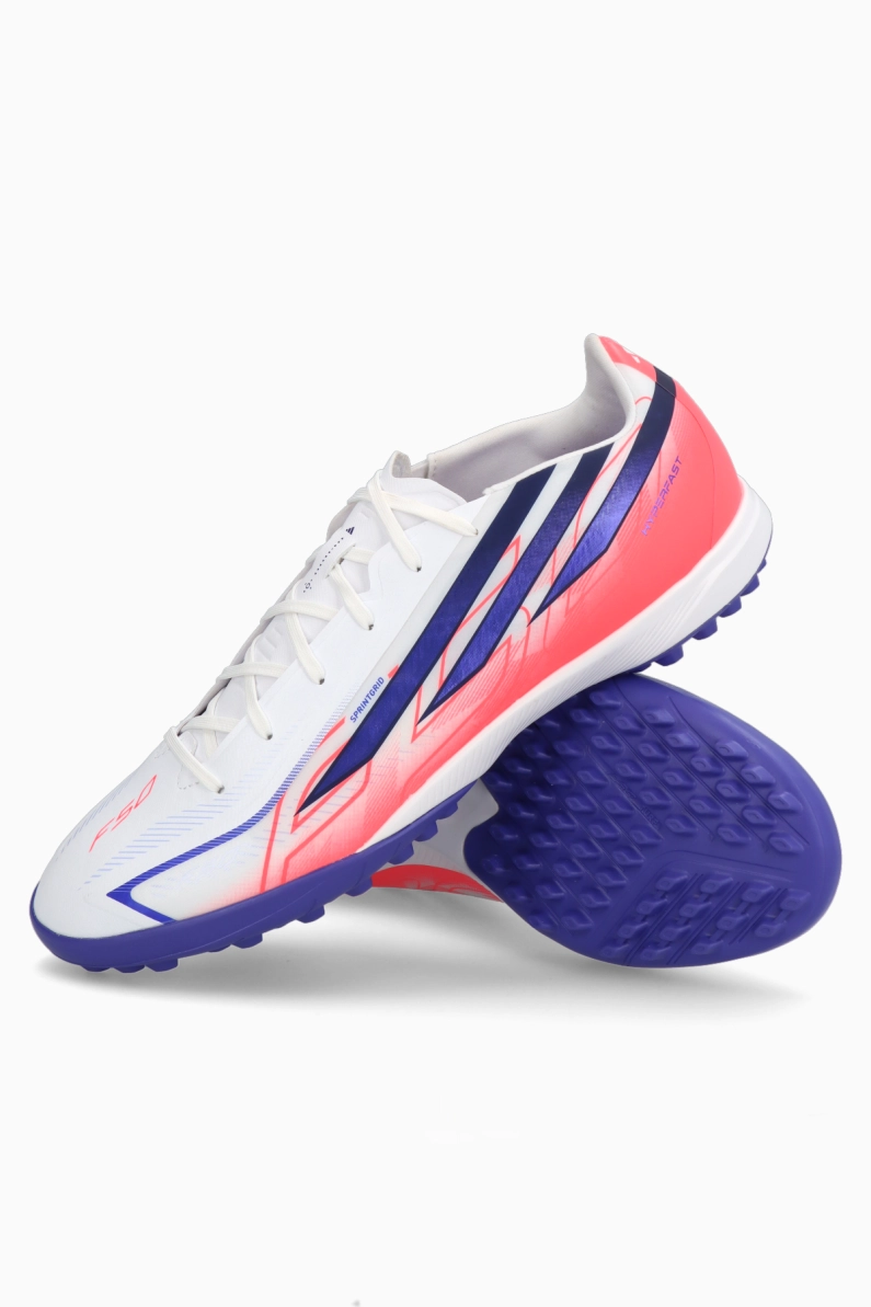 Ghete de fotbal adidas F50 League Hyperfast TF - Alb