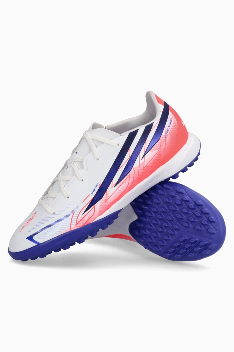 Ghete de fotbal adidas F50 Hyperfast League TF Junior - Alb