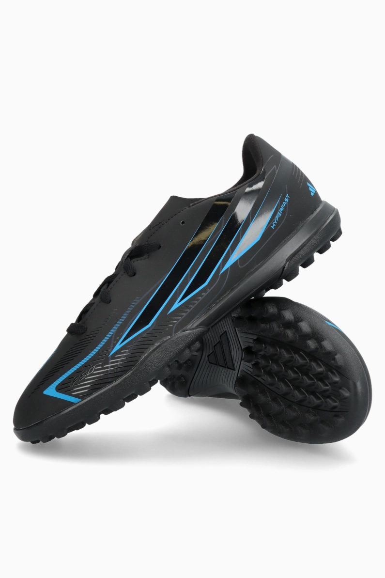 Ghete de fotbal adidas F50 Club Hyperfast TF Junior - Negru
