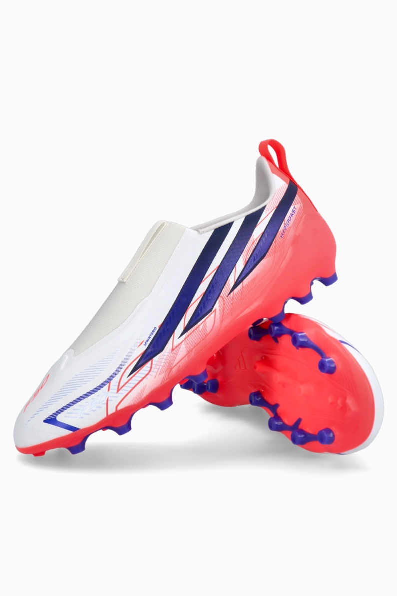 Ghete de fotbal adidas F50 League Hyperfast LL AG Junior - Alb