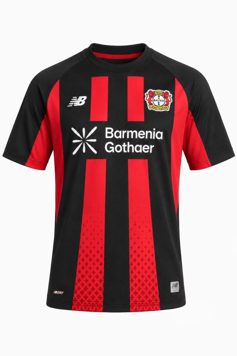 Tricou New Balance Bayer 04 Leverkusen 26/27 Home Replica - Negru, Roșu
