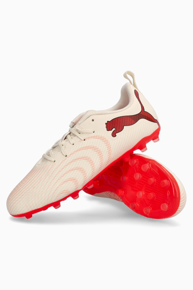 Ghete de fotbal Puma Future 9 Play MG Junior - Alb