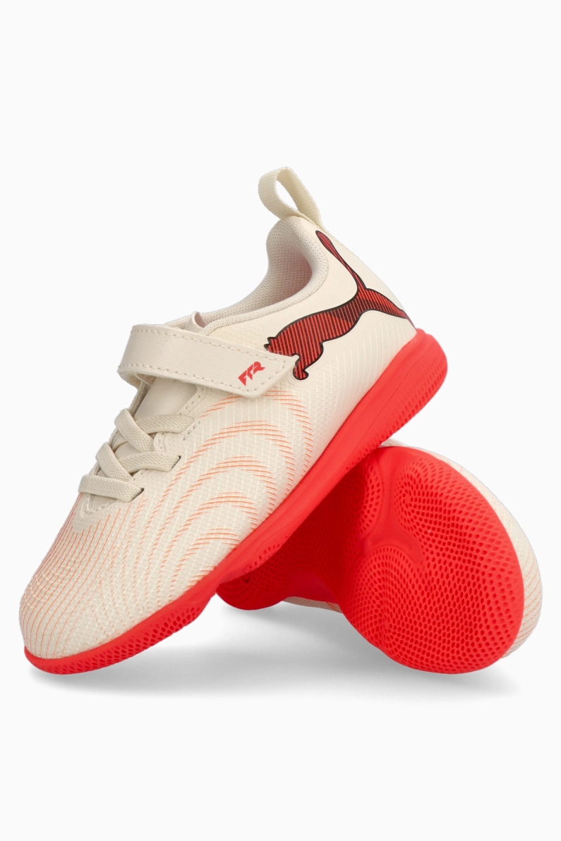 Ghete de fotbal Puma Future 9 Play V IN Junior - Alb