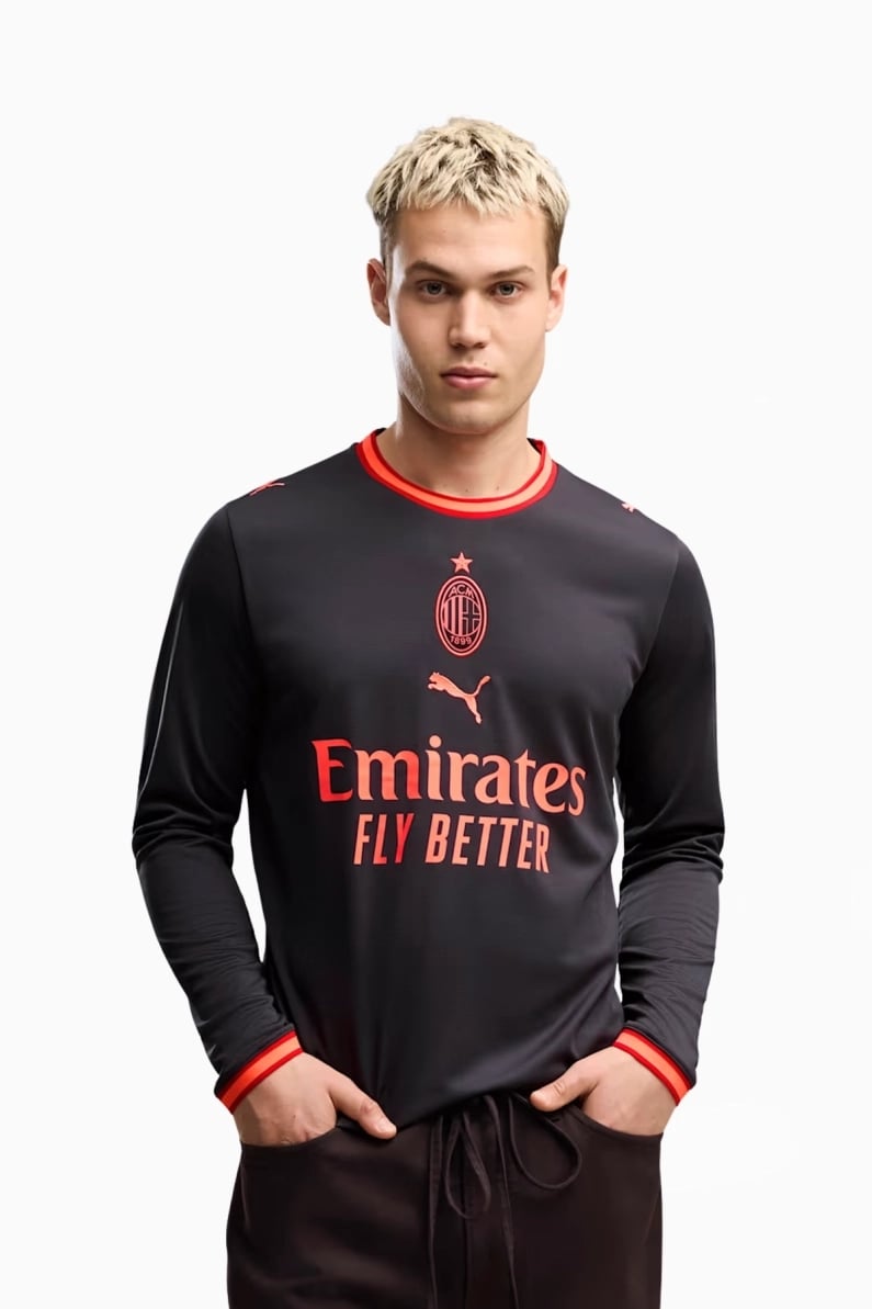 Tricou cu maneci lungi Puma AC Milan 26/27 Treilea Replica - Negru