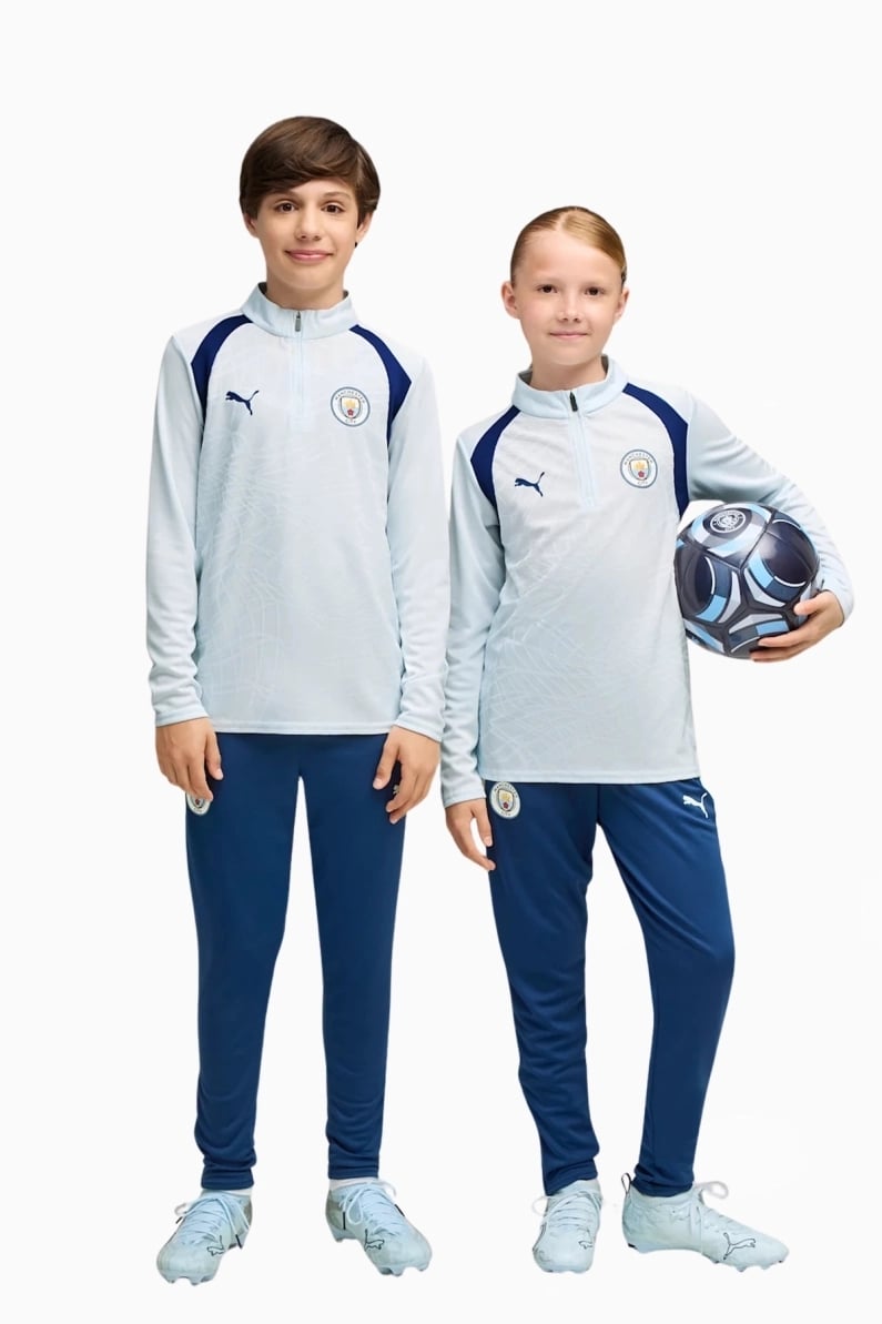 Hanorac Puma Manchester City 26/27 Training 1/4 Zip Top Junior - Albastru Deschis
