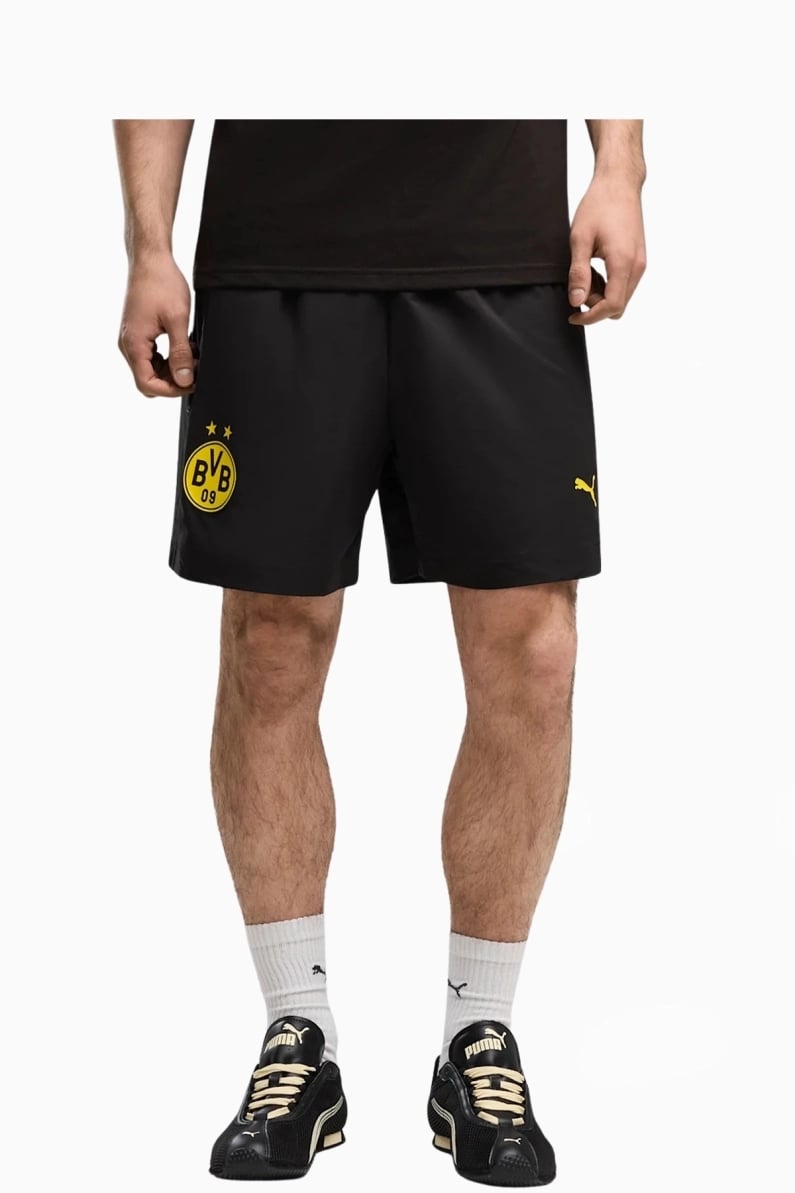 Pantaloni scurți Puma Borussia Dortmund 26/27 Relaxed Woven - Negru