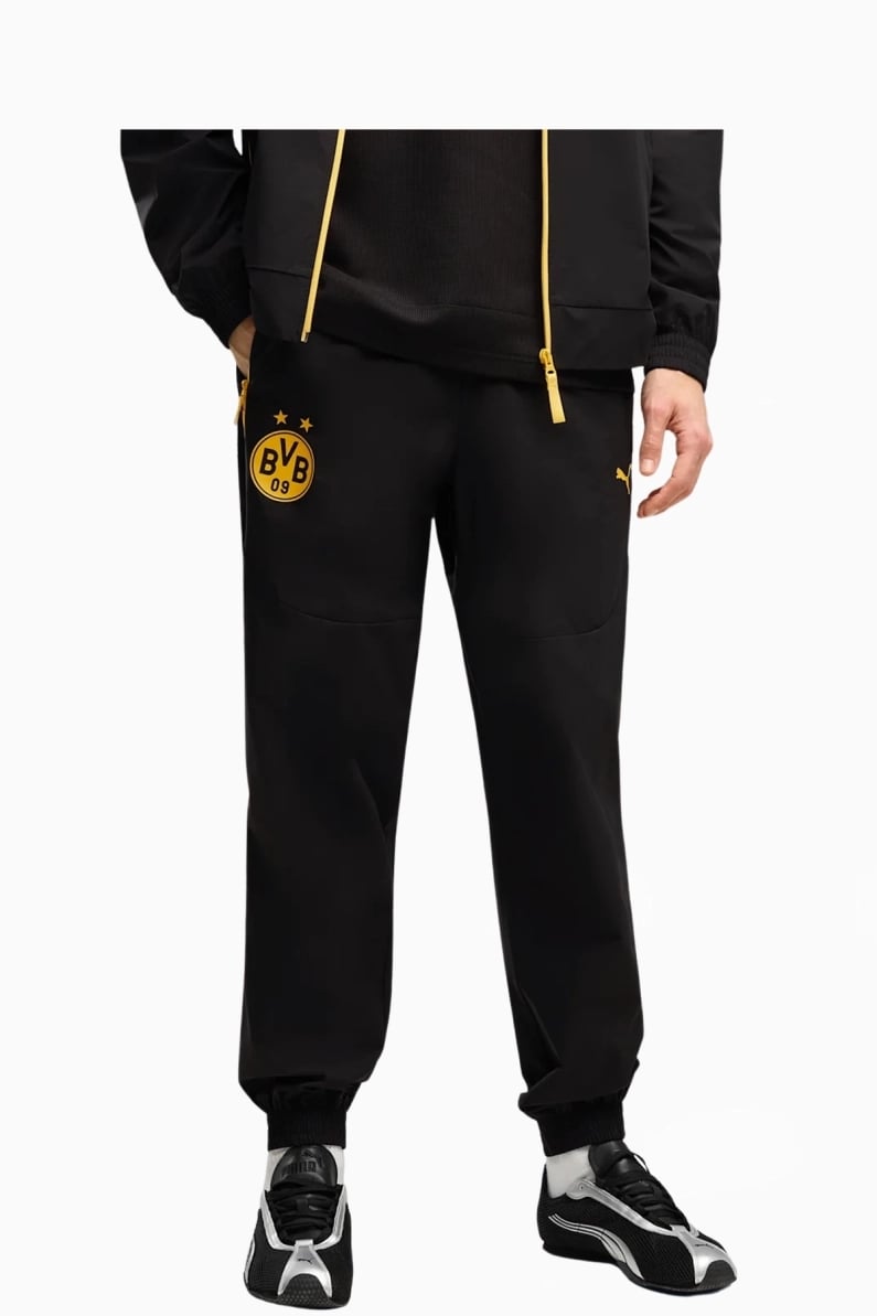 Pantaloni Puma Borussia Dortmund 26/27 Woven - Negru