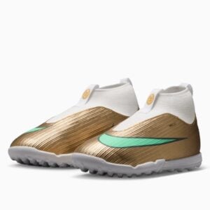 Ghete de fotbal Nike Zoom Mercurial Superfly 11 Academy High Kylian Mbappé TF Junior - De Aur
