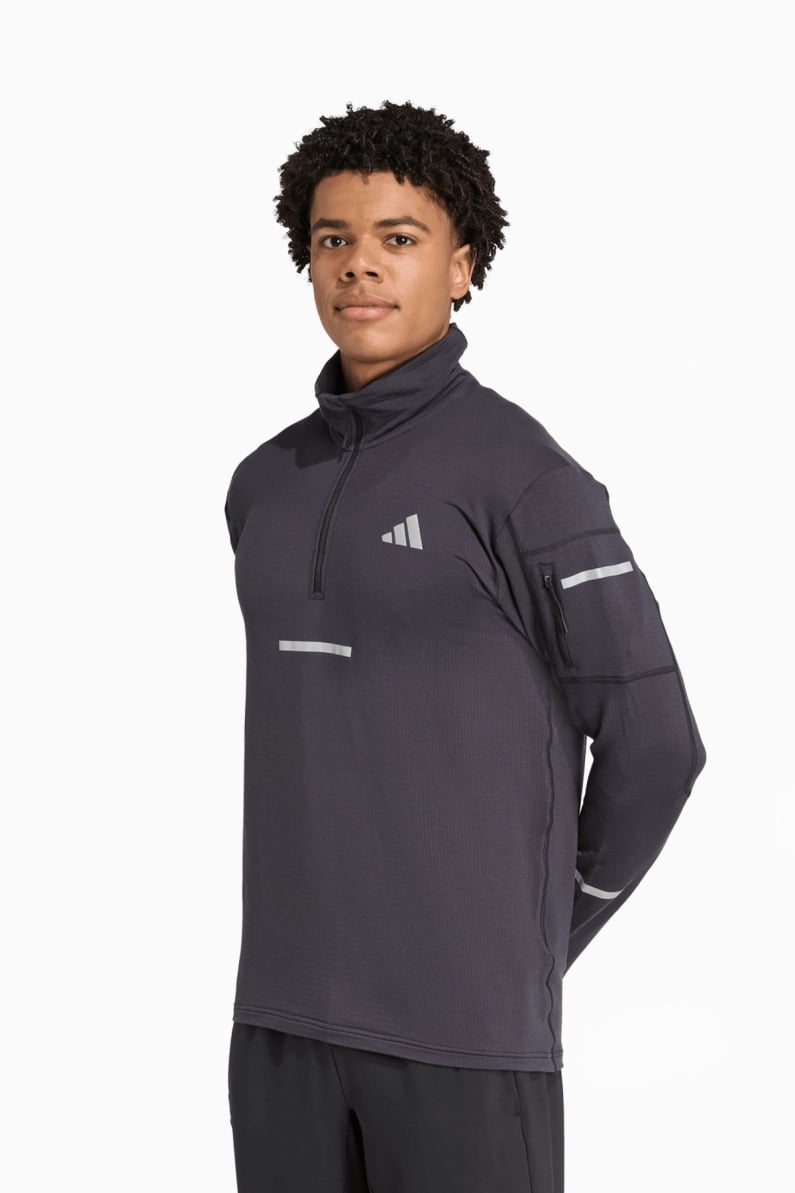Hanorac adidas Adi365 Running CLIMAWARM+ Half-Zip - Negru