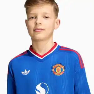 Tricou cu maneci lungi adidas Originals Manchester United 26/27 Away Replica Junior - Albastru (PSH-KB5551-P) Tricouri