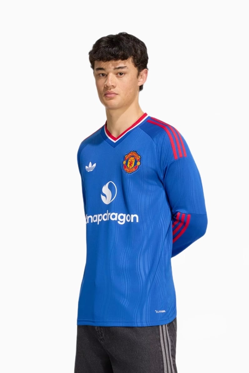 Tricou cu maneci lungi adidas Originals Manchester United 26/27 Away Replica - Albastru