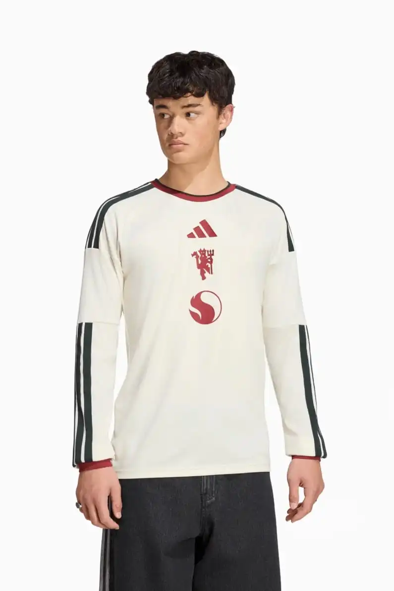 Tricou cu maneci lungi adidas Manchester United 26/27 Treilea Replica - Alb