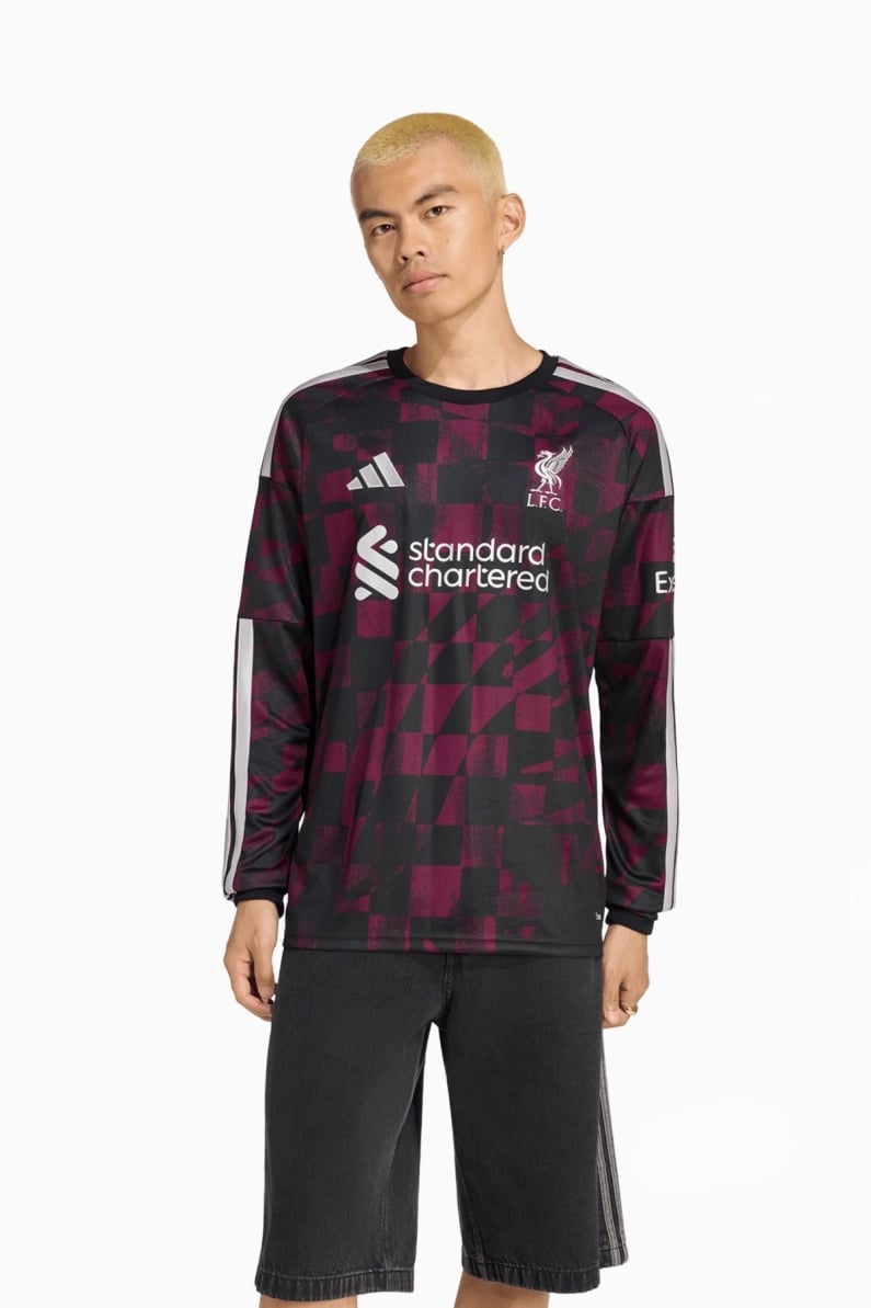 Tricou cu maneci lungi adidas Liverpool FC 26/27 Treilea Replica - Negru