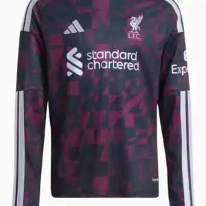 Tricou cu maneci lungi adidas Liverpool FC 26/27 Treilea Replica Junior - Negru (PSH-KB8278-P) Tricouri