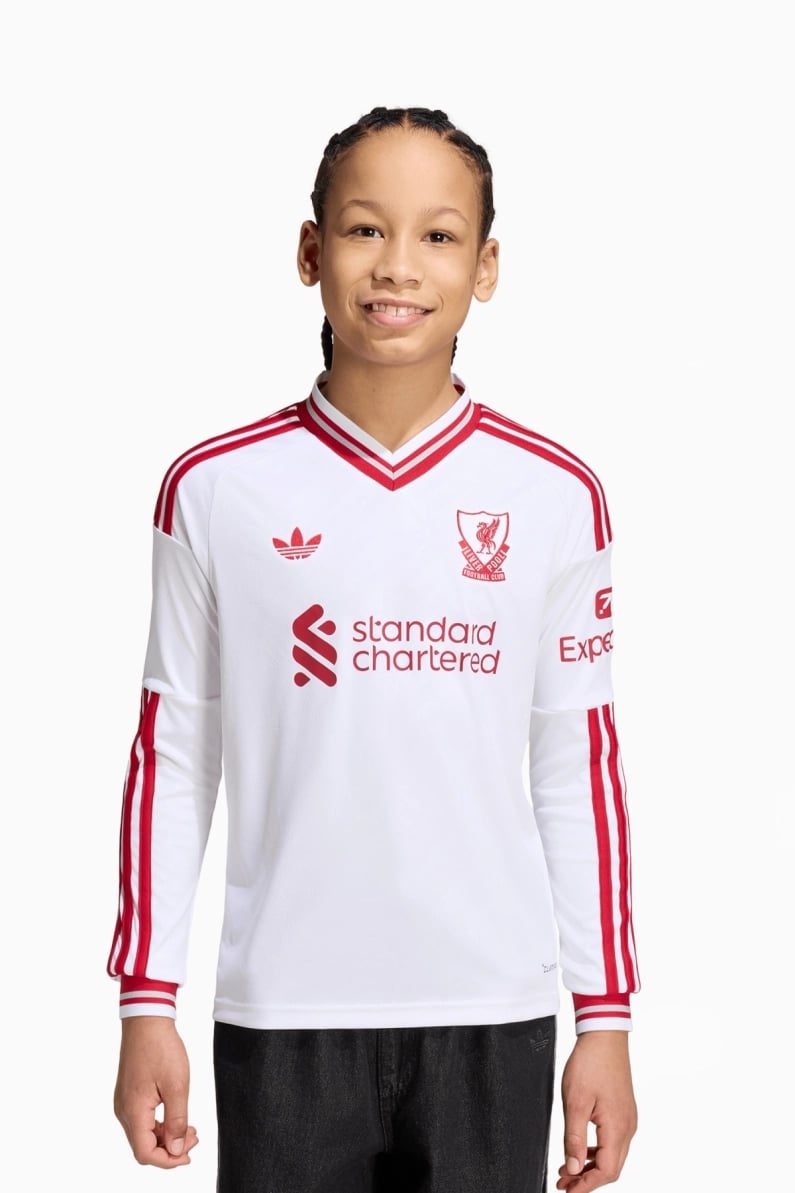 Tricou cu maneci lungi adidas Originals Liverpool FC 26/27 Away Replica Junior - Alb