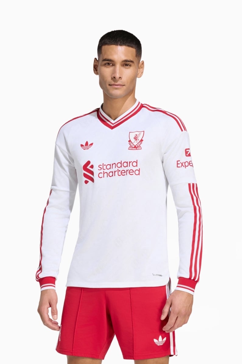 Tricou cu maneci lungi adidas Originals Liverpool FC 26/27 Away Authentic - Alb