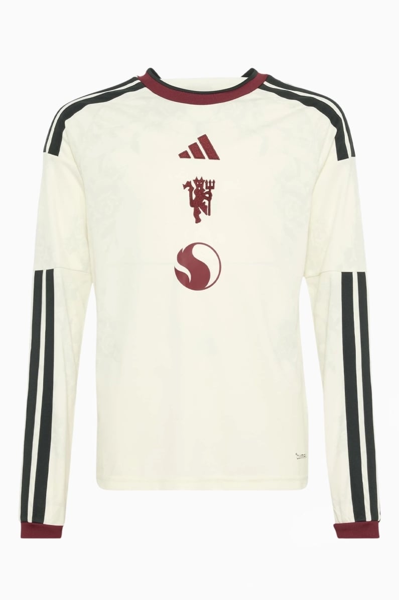 Tricou cu maneci lungi adidas Manchester United 26/27 Treilea Replica Junior - Alb