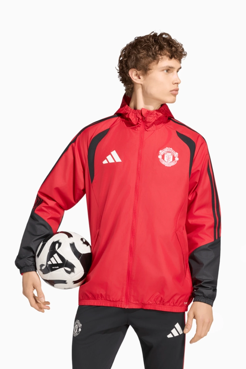 Jachetă adidas Manchester United 26/27 Tiro All Weather - Roșu
