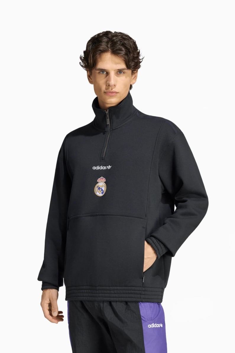 Bluză adidas Originals Real Madrid 26/27 EQT Half-Zip - Negru