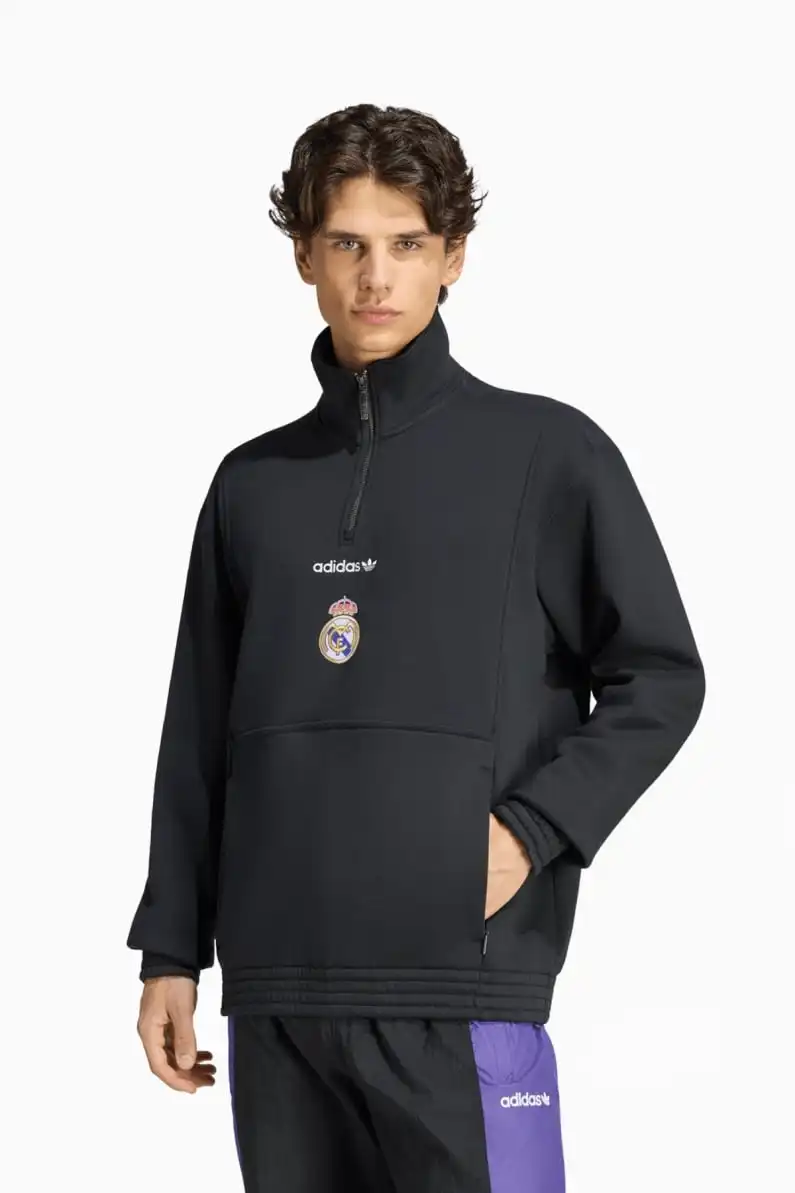 Bluză adidas Originals Real Madrid 26/27 EQT Half-Zip - Negru (PSH-KG2987-P) Hanorace
